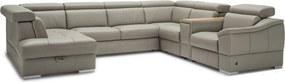 Colțar lemn masiv Urbano 346×79–97×287 cm - Stânga