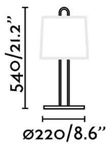 Lampa de masa / Veioza moderna design elegant MONTREAL alba