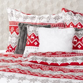 Lenjerie de pat din bumbac Crăciun 4Home Red Nordic, 160 x 200 cm, 70 x 80 cm