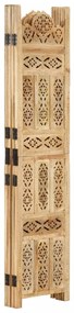 285316 vidaXL Paravan cameră sculptat manual 4 panouri 160x165 cm mango