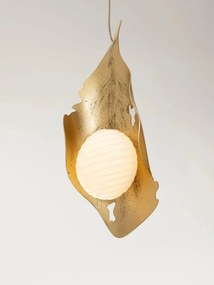 Lustra, Pendul LED otel auriu si sticla MALORY