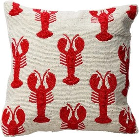 Perna decorativa, cu margele din sticla, Lobsters 35x35cm