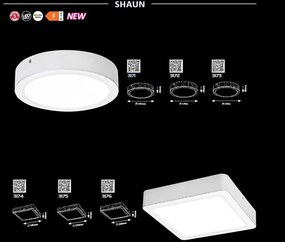 Plafoniera LED design modern Shaun alb 14,5cm