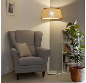 Brilagi - Lampă LED de podea CERIA 1xE27/40W/230V Ø 50 cm bej/alb