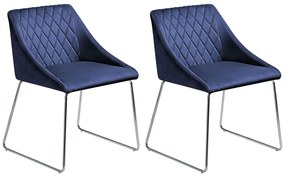Set 2 buc. scaune pentru sufragerie Aricata (albastru marin). 1009954