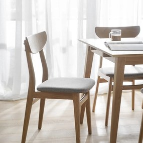 Scaune de dining în culoare naturală 2 buc. Rodham - Rowico