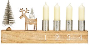 Sfesnic de advent din lemn CPRIB 31x16 cm natural