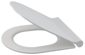Scaun de toaleta Slim, SoftClose, duroplast, alb 453x358x18 mm, Dreptunghiulara