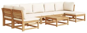 3214305 vidaXL Set mobilier grădină cu perne, 8 piese, lemn masiv acacia