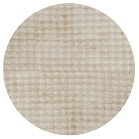 Covor bej lavabil rotund ø 80 cm Bubble Cream – Mila Home
