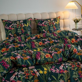 Lenjerie de pat din microfibra MYSTIC GARDEN verde inchis Dimensiune lenjerie de pat: 70 x 90 cm | 140 x 200 cm