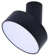Plafoniera LED tip spot aplicat din metal negru reglabila Ovidia D-14cm