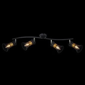 Plafoniera moderna metalica negru-aurie PURRA 4L 54814-4 GL