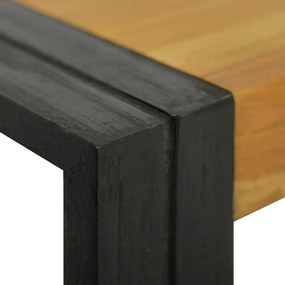 Dulap de baie suspendat, 90x45x35 cm, lemn masiv de tec Maro si negru, 90 x 45 x 35 cm, 1
