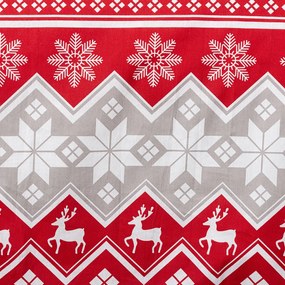 Lenjerie bumbac Crăciun 4Home Red Nordic, 220 x 200 cm, 2 buc. 70 x 90 cm
