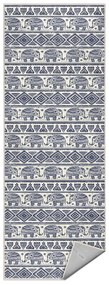Covor tip traversă albastru lavabil 80x200 cm Elephant – Mila Home