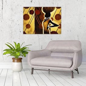 Tablou pe sticlă cu pictură artistică străveche (70x50 cm)