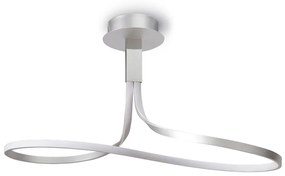 Lustra LED aplicata design modern NUR argintiu crom