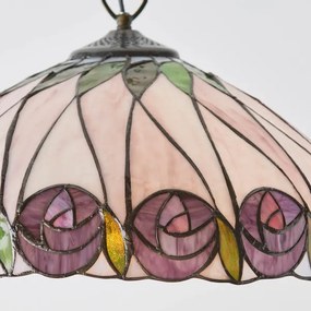 Endon 64176 - Lustră pe lanț Tiffany HUTCHINSON 1xE27/60W/230V Ø 40 cm