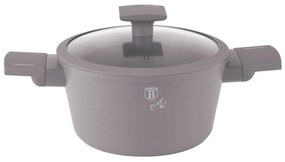 Oală cu capac 20 cm, 2.5L – Berlinger Haus Taupe Collection BH 8100, cu strat antiaderent titan, ideală pentru porții mici sau sosuri