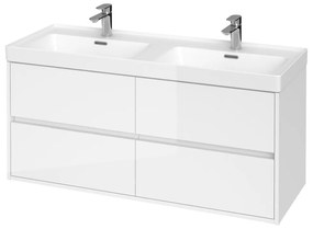 Dulap pentru lavoar 53x119x45 cm, 4 sertare, alb Alb