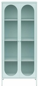 Vitrină albastru-deschis din metal 80x186x40 cm Luna – Støraa