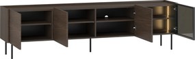 Comodă TV Dunari 220 cm cu picioare metalice - stejar dunin