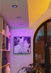 Eglo 902298 - Plafonieră LED YEBRA-Z RGBW, dimabilă, cu sticlă fumurie, LED/4,8W/230V IP44, negru