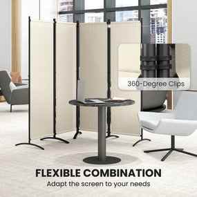 Outsunny Paravan Pliabil de Divizare Camera din 4 Panouri