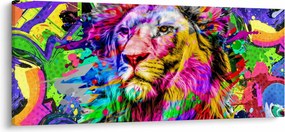 Tablou - 3D imaginea leului (120x50 cm)