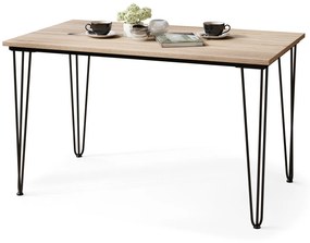 Mazzoni HAIRPIN S-120 Stejar Sonoma - MASĂ LOFT PENTRU BUCĂTĂRIA SUFRAGERIE LIVING