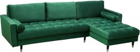 Coltar elegant Cozy Velvet, catifea verde smarald
