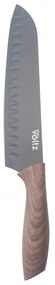 Cutit de bucatar Santoku Oliver Voltz OV51633WS, 18 cm, Maner ergonomic, Maro