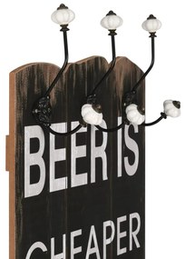 Cuier de perete cu 6 carlige, 120 x 40 cm 1, beer cheaper