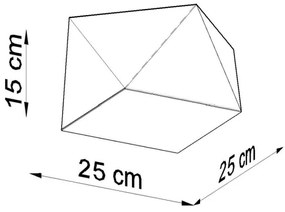 Plafonieră HEXA 1xE27/60W/230V albă