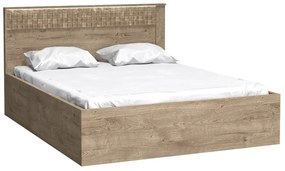 Pat matrimonial 160 cm Nature 17 (cu iluminat LED) (Stejar ribbeck). 1057921