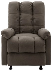 321404 vidaXL Fotoliu rabatabil, maro, material textil