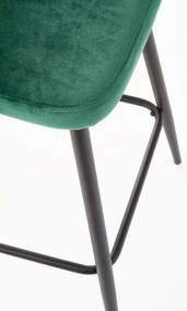 Scaun de bar H96 velvet verde
