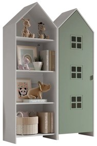 Set 2 dulapuri pentru copii Casami Bruges tip căsuță de plajă – VERDE INTENS și unul deschis – Vipack