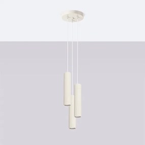 Lustră pe cablu Sollux SL.1595 KARBON 3xGU10/10W/230V crem