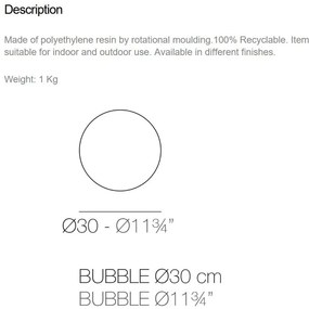 Corp de iluminat RGBW LED decorativ exterior Bubbles diametru 30cm