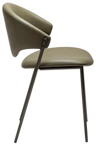 Scaun de dining kaki din imitație de piele Zone – DAN-FORM Denmark