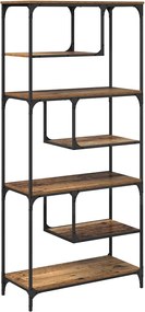 vidaXL Bibliotecă Lemn vechi 81 x 36 x 176 cm Lemn compozit