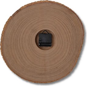 SENTOP | copy of Ceas de perete din lemn brut cu cifre negre și scoarță | KORR
