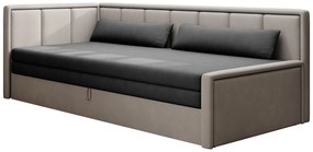 Canapea Finn, Extensibilă, cu Depozitare, Personalizabilă Poco 04/Poco 03 (Gri Inchis/Gri Deschis) Colțul în dreapta