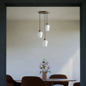 Lustra design italian din alama si sticla Talis