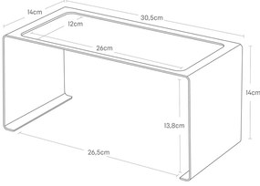 Raft suplimentar negru din metal 30,5x14 cm Tower – YAMAZAKI