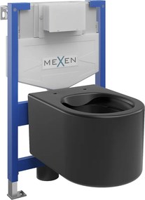 Mexen Sofia set incastrat WC cadru Fenix XS-F cu vas WC, negru mat - 6803354XX85