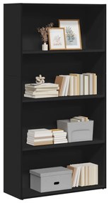vidaXL Bibliotecă, negru, 80x30x152 cm, lemn prelucrat
