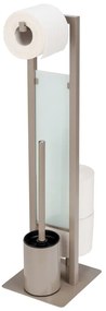 Suport pentru perie WC și hârtie igienică Wenko Rivalta, bej